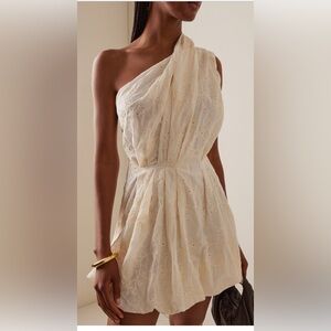 SIEDRES One Shoulder Cream Dress